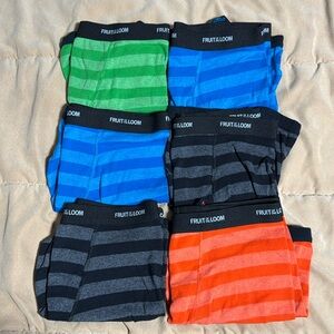 6 Boy’s Fruit of the Loom Boxer Brief Underwear size XL
